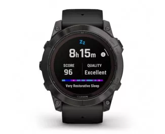 Смарт-часы GARMIN Fenix 7X Pro Sapphire Solar Carbon G. DLC Tit. with Black Band (010-02778-10/11)