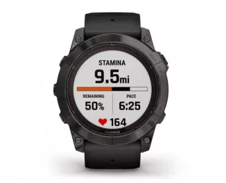 Смарт-часы GARMIN Fenix 7X Pro Sapphire Solar Carbon G. DLC Tit. with Black Band (010-02778-10/11)