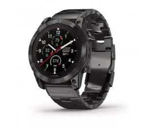 Смарт-часы GARMIN Fenix 7X Pro Sapphire Solar Carbon G. DLC Tit. with Vented Tit. Bracelet (010-02778-30)