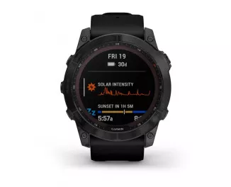 Смарт-годинник GARMIN Fenix 7X Sapphire Solar Black DLC Titanium with Black Band (010-02541-22/23)