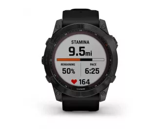 Смарт-годинник GARMIN Fenix 7X Sapphire Solar Black DLC Titanium with Black Band (010-02541-22/23)