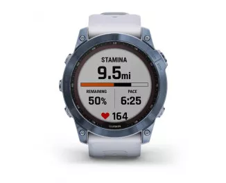 Смарт-годинник GARMIN Fenix 7X Sapphire Solar Mineral Blue DLC Titanium with Whitestone Band (010-02541-14/15)