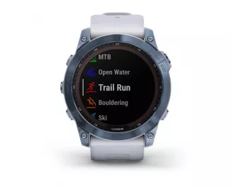 Смарт-годинник GARMIN Fenix 7X Sapphire Solar Mineral Blue DLC Titanium with Whitestone Band (010-02541-14/15)