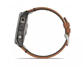 Смарт-годинник GARMIN Fenix 7X Sapphire Solar Titanium w. Chestnut Leather Band (010-02541-19)