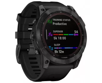 Смарт-часы GARMIN Fenix 7X Solar Slate Gray with Black Band (010-02541-00/01)
