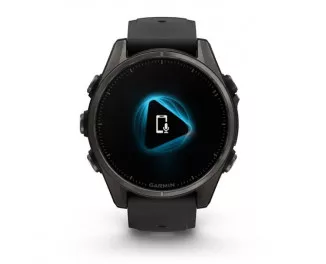 Смарт-годинник GARMIN Fenix 8 43mm AMOLED Sapphire Carbon Gray DLC Tit. w. Black/Pebble Gray S. Band (010-02903-20/21)
