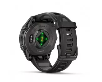 Смарт-годинник GARMIN Fenix 8 43mm AMOLED Sapphire Carbon Gray DLC Tit. w. Black/Pebble Gray S. Band (010-02903-20/21)