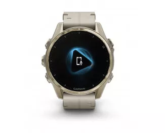 Смарт-годинник GARMIN Fenix 8 43mm AMOLED Sapphire Soft Gold with Limestone Leather Band (010-02903-40)
