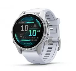 Смарт-часы GARMIN Fenix 8 43mm AMOLED Silver with Whitestone Silicone Band (010-02903-00)
