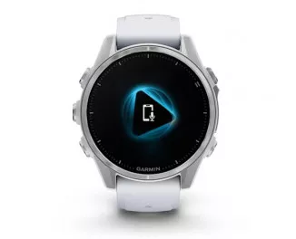 Смарт-годинник GARMIN Fenix 8 43mm AMOLED Silver with Whitestone Silicone Band (010-02903-00)