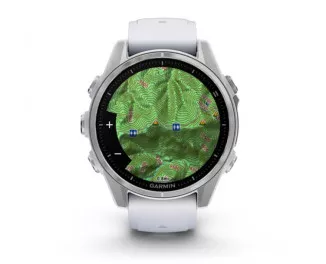 Смарт-годинник GARMIN Fenix 8 43mm AMOLED Silver with Whitestone Silicone Band (010-02903-00)