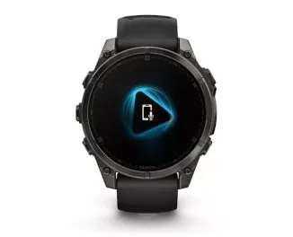 Смарт-годинник GARMIN Fenix 8 47mm AMOLED Sapphire Carbon Gray DLC Titanium w. Black/Pebble Gray S. Band (010-02904-20/21)