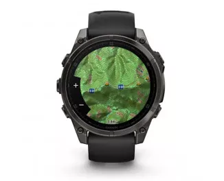 Смарт-годинник GARMIN Fenix 8 47mm AMOLED Sapphire Carbon Gray DLC Titanium w. Black/Pebble Gray S. Band (010-02904-20/21)