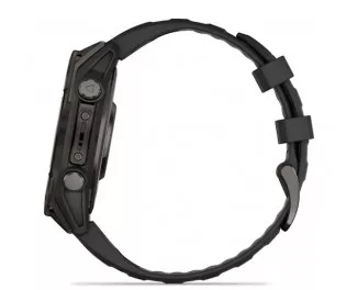 Смарт-годинник GARMIN Fenix 8 47mm AMOLED Sapphire Carbon Gray DLC Titanium w. Black/Pebble Gray S. Band (010-02904-20/21)
