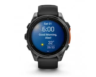 Смарт-годинник GARMIN Fenix 8 47mm AMOLED Slate Gray with Black Silicone Band (010-02904-00/01/09)