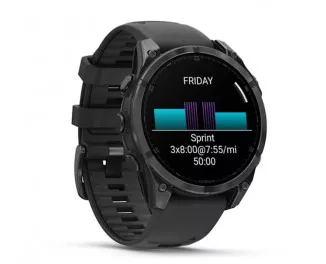 Смарт-годинник GARMIN Fenix 8 47mm AMOLED Slate Gray with Black Silicone Band (010-02904-00/01/09)