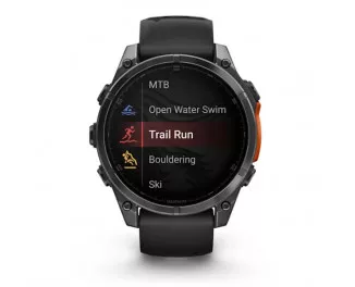 Смарт-годинник GARMIN Fenix 8 47mm AMOLED Slate Gray with Black Silicone Band (010-02904-00/01/09)