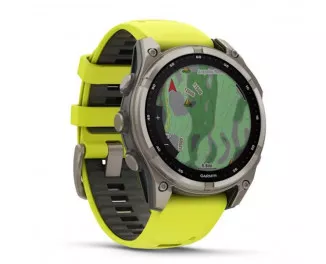 Смарт-часы GARMIN Fenix 8 47mm Solar Sapphire Titanium w. Amp Yellow/Graphite Silicone Band (010-02906-20/21)