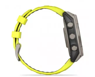 Смарт-часы GARMIN Fenix 8 47mm Solar Sapphire Titanium w. Amp Yellow/Graphite Silicone Band (010-02906-20/21)