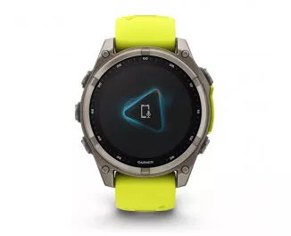 Смарт-часы GARMIN Fenix 8 47mm Solar Sapphire Titanium w. Amp Yellow/Graphite Silicone Band (010-02906-20/21)