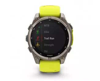 Смарт-часы GARMIN Fenix 8 47mm Solar Sapphire Titanium w. Amp Yellow/Graphite Silicone Band (010-02906-20/21)