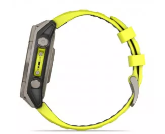 Смарт-часы GARMIN Fenix 8 47mm Solar Sapphire Titanium w. Amp Yellow/Graphite Silicone Band (010-02906-20/21)