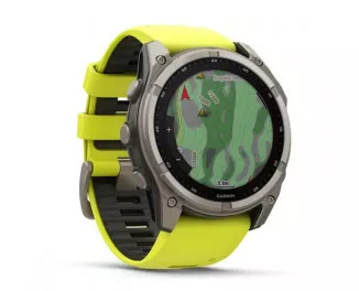 Смарт-часы GARMIN Fenix 8 51mm Solar Sapphire Titanium w. Amp Yellow/Graphite Silicone Band (010-02907-20/21)