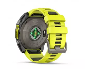 Смарт-часы GARMIN Fenix 8 51mm Solar Sapphire Titanium w. Amp Yellow/Graphite Silicone Band (010-02907-20/21)