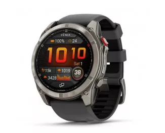 Смарт-часы GARMIN Fenix 8 Pro 51mm AMOLED Sapphire Tit. w. Graphite/black S. Band  (010-03199-10/11)
