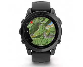 Смарт-годинник GARMIN Fenix E 47mm AMOLED Slate Gray Steel with Black Silicone Band (010-03025-03/01/13)