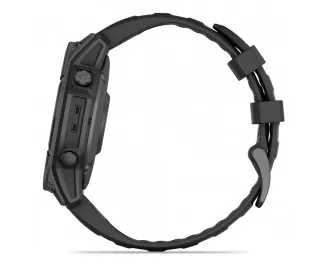 Смарт-годинник GARMIN Fenix E 47mm AMOLED Slate Gray Steel with Black Silicone Band (010-03025-03/01/13)