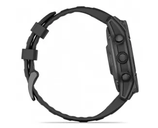 Смарт-годинник GARMIN Fenix E 47mm AMOLED Slate Gray Steel with Black Silicone Band (010-03025-03/01/13)