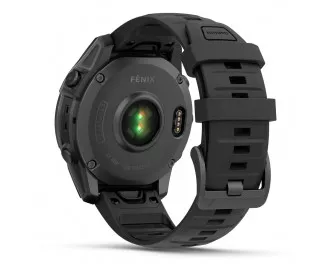 Смарт-годинник GARMIN Fenix E 47mm AMOLED Slate Gray Steel with Black Silicone Band (010-03025-03/01/13)