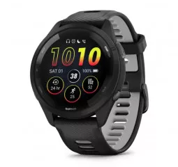 Смарт-часы GARMIN Forerunner 265 Black Bezel and Case w. Black/Powder Gray Silicone Band (010-02810-10)
