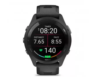 Смарт-годинник GARMIN Forerunner 265 Black Bezel and Case w. Black/Powder Gray Silicone Band (010-02810-10)