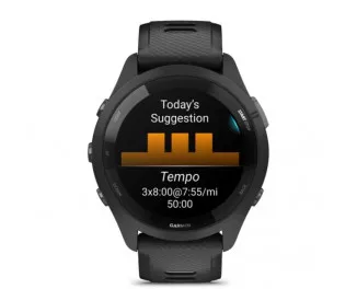 Смарт-годинник GARMIN Forerunner 265 Black Bezel and Case w. Black/Powder Gray Silicone Band (010-02810-10)
