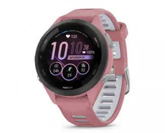Смарт-часы GARMIN Forerunner 265S Black Bezel w. Light Pink Case and Light Pink/Whitestone S. Band (010-02810-05/15/55)