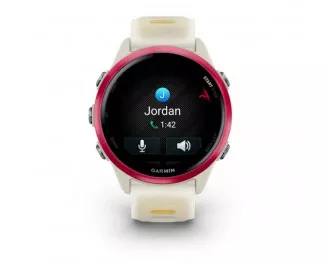 Смарт-годинник GARMIN Forerunner 570 42mm Raspberry Aluminum with Translucent Bone/Mango Band (010-02970-02/42)
