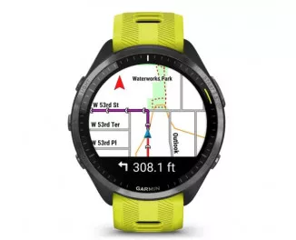 Смарт-годинник GARMIN Forerunner 965 Carbon Gray Titanium Bezel w. Black Case and Amp Yell/Black (010-02809-02/12)