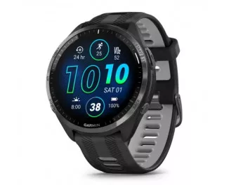 Смарт-часы GARMIN Forerunner 965 Carbon Gray Titanium Bezel w. Blk Case and Blk/Powder Gray S. Band (010-02809-10)