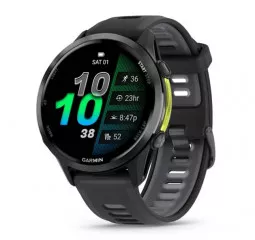 Смарт-часы GARMIN Forerunner 970 Carbon Gray DLC Titanium w. Black Case and Black/Translucent W. Band (010-02969-00/10)