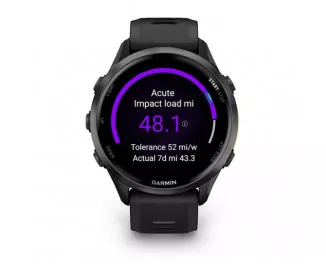 Смарт-часы GARMIN Forerunner 970 Carbon Gray DLC Titanium w. Black Case and Black/Translucent W. Band (010-02969-00/10)