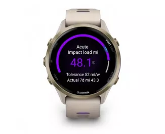 Смарт-часы GARMIN Forerunner 970 Soft Gold Titanium w. French Gray C. and French Gray/T. Indigo Band (010-02969-02/12)