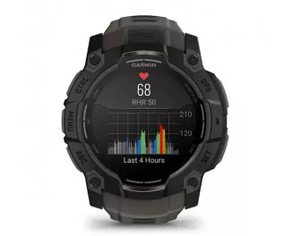 Смарт-годинник GARMIN Instinct 3 50mm AMOLED Black with Charcoal Band (010-03020-00)