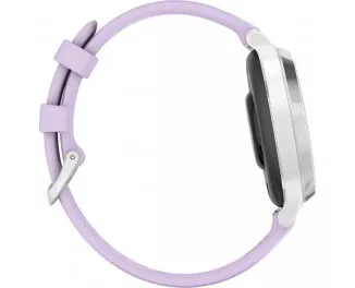Смарт-годинник GARMIN Lily 2 Active Silver with Purple Jasmine Silicone Band (010-02891-01)