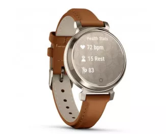 Смарт-годинник GARMIN Lily 2 Classic Cream Gold with Tan Leather Band (010-02839-02)