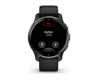 Смарт-часы GARMIN Venu 2 Plus Slate Stainless Steel Bezel with Black Case and Silicone Band (010-02496-11)