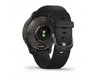 Смарт-часы GARMIN Venu 2 Plus Slate Stainless Steel Bezel with Black Case and Silicone Band (010-02496-11)