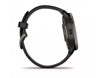 Смарт-часы GARMIN Venu 2 Plus Slate Stainless Steel Bezel with Black Case and Silicone Band (010-02496-11)