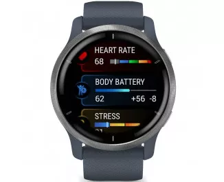Смарт-часы GARMIN Venu 2 Silver Bezel with Granite Blue Case and Silicone Band (010-02430-10)